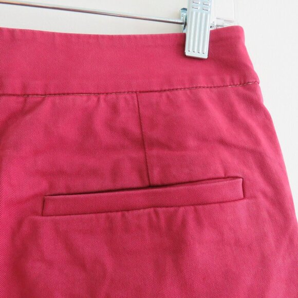 ANTHROPOLOGIE EXQUISE Barrel Leg High Rise Chino Pants in Cedar Red Sz XS Petite - Picture 9 of 11